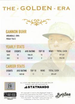 2022 Brixton Golden Era - Gold Check #28 Gannon Buhr Back